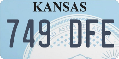 KS license plate 749DFE