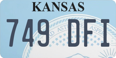 KS license plate 749DFI