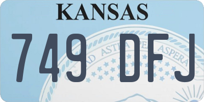 KS license plate 749DFJ