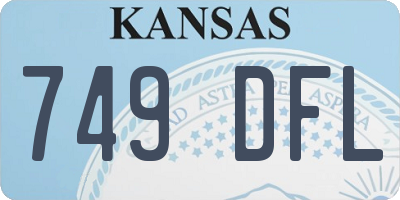 KS license plate 749DFL