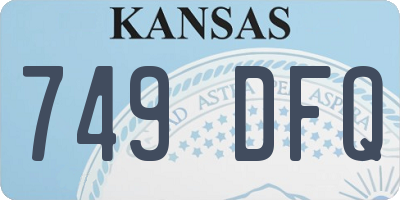 KS license plate 749DFQ