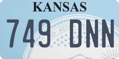 KS license plate 749DNN