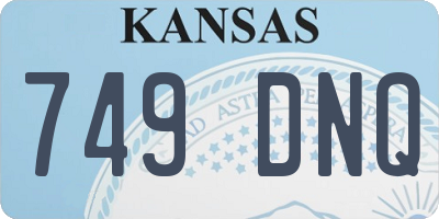 KS license plate 749DNQ