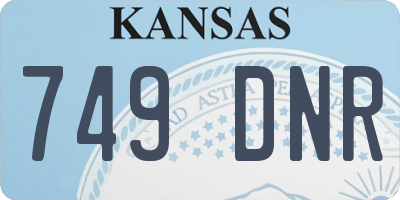 KS license plate 749DNR