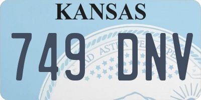 KS license plate 749DNV