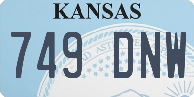 KS license plate 749DNW