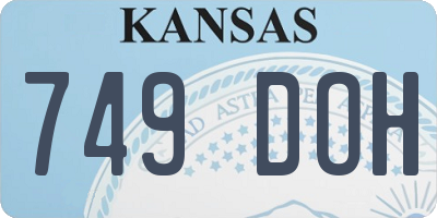 KS license plate 749DOH