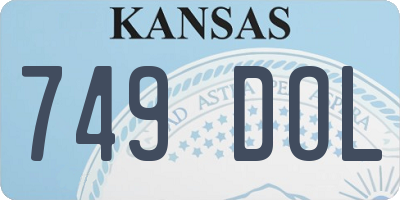 KS license plate 749DOL