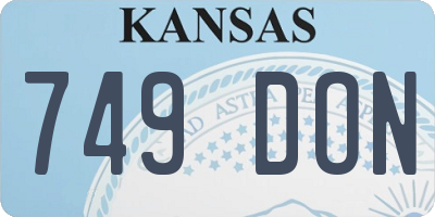 KS license plate 749DON
