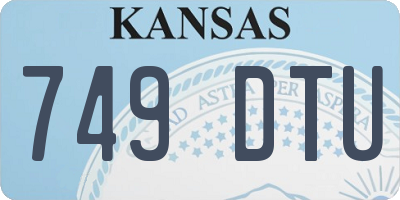 KS license plate 749DTU