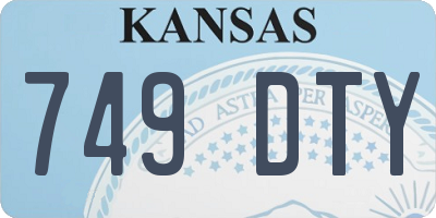 KS license plate 749DTY