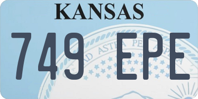 KS license plate 749EPE