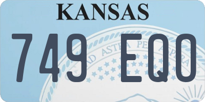 KS license plate 749EQO
