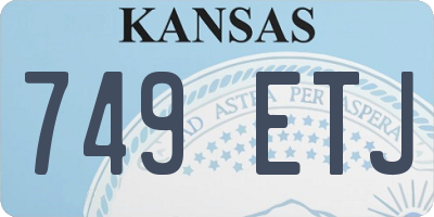 KS license plate 749ETJ