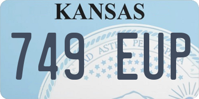 KS license plate 749EUP