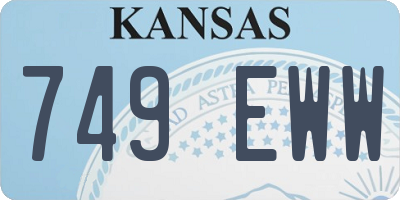 KS license plate 749EWW