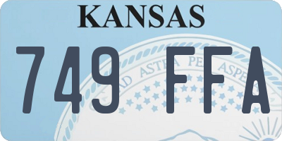 KS license plate 749FFA
