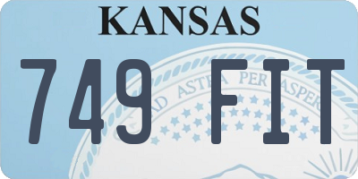KS license plate 749FIT