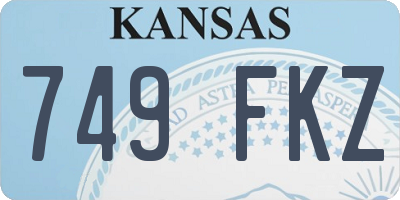 KS license plate 749FKZ