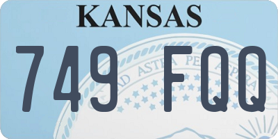 KS license plate 749FQQ