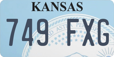 KS license plate 749FXG