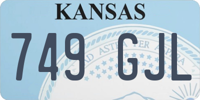 KS license plate 749GJL