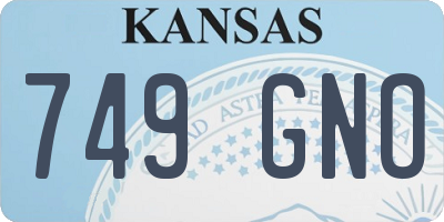 KS license plate 749GNO