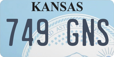 KS license plate 749GNS