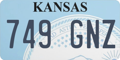 KS license plate 749GNZ
