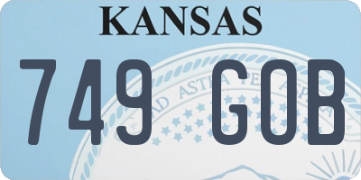 KS license plate 749GOB