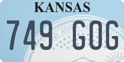 KS license plate 749GOG