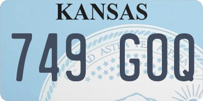 KS license plate 749GOQ