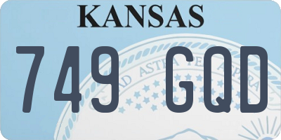 KS license plate 749GQD
