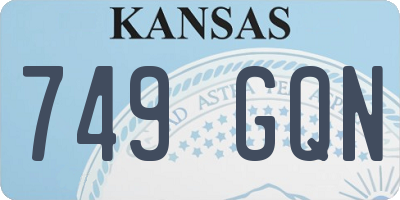 KS license plate 749GQN