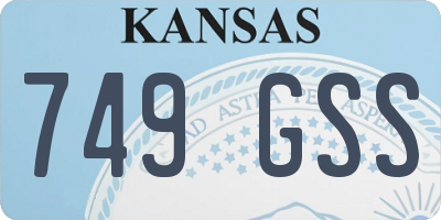 KS license plate 749GSS