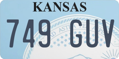 KS license plate 749GUV