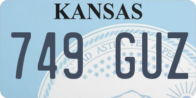 KS license plate 749GUZ