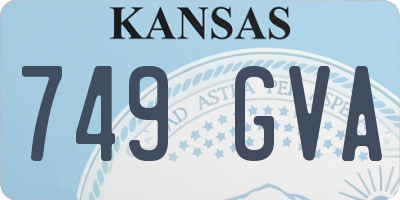 KS license plate 749GVA