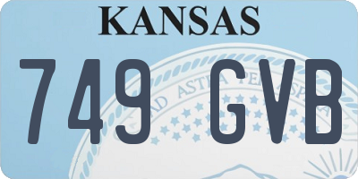 KS license plate 749GVB