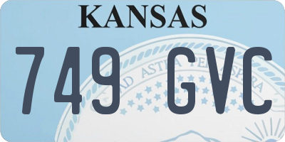 KS license plate 749GVC