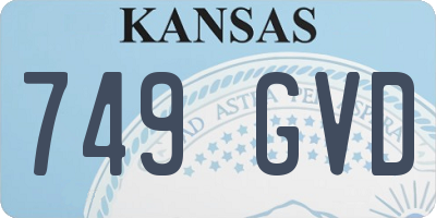 KS license plate 749GVD