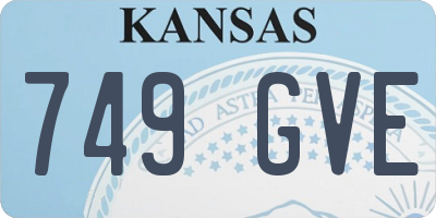 KS license plate 749GVE