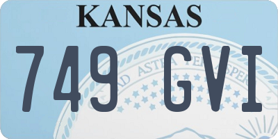 KS license plate 749GVI