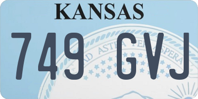 KS license plate 749GVJ