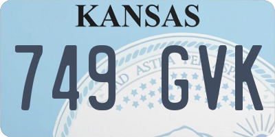 KS license plate 749GVK