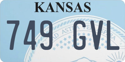 KS license plate 749GVL