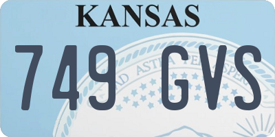 KS license plate 749GVS