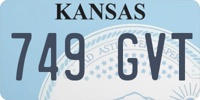 KS license plate 749GVT
