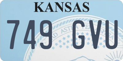 KS license plate 749GVU