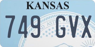 KS license plate 749GVX